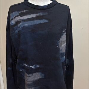 Women’s Black and Gray Tie-Dye Shirt
